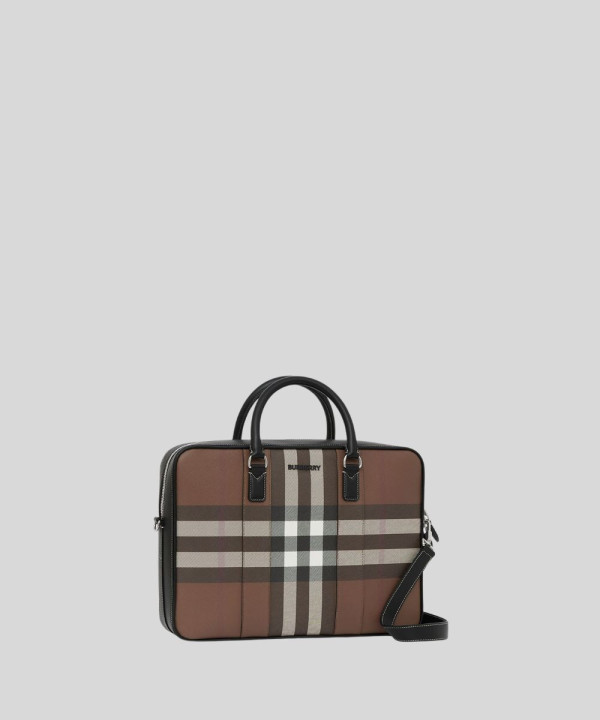 [BURBERRY-버버리] 체크 레더 브리프케이스 80527721