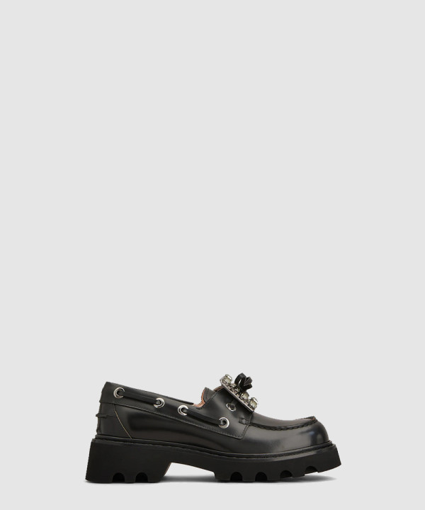 [ROGER VIVIER-로저비비에] 비브 레인저스 트럭 보트 슈즈 RVW78443350TWRB999