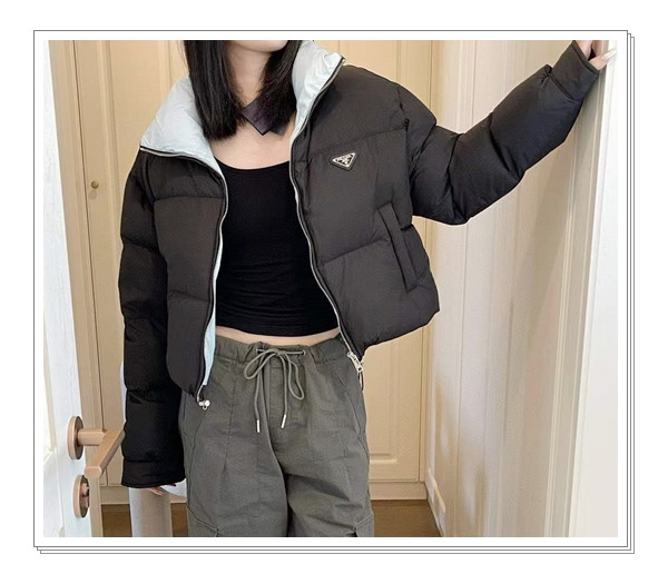 실패 없는 겨울 코디;; 프라다 크롭 패딩 하나로 The End~~