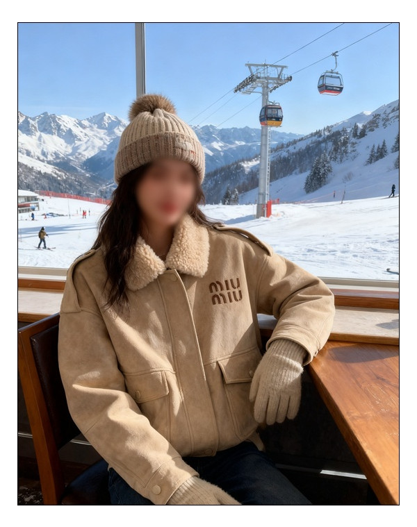 겨울 외투 베이지한 아우터가 아닌 기대 그이상! 미우미우 무스탕으러 멋내기