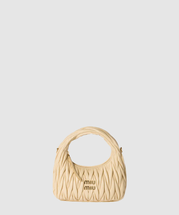 [MIUMIU-미우미우] 완더 마테라쎄 나파 가죽 호보 백 5BC125