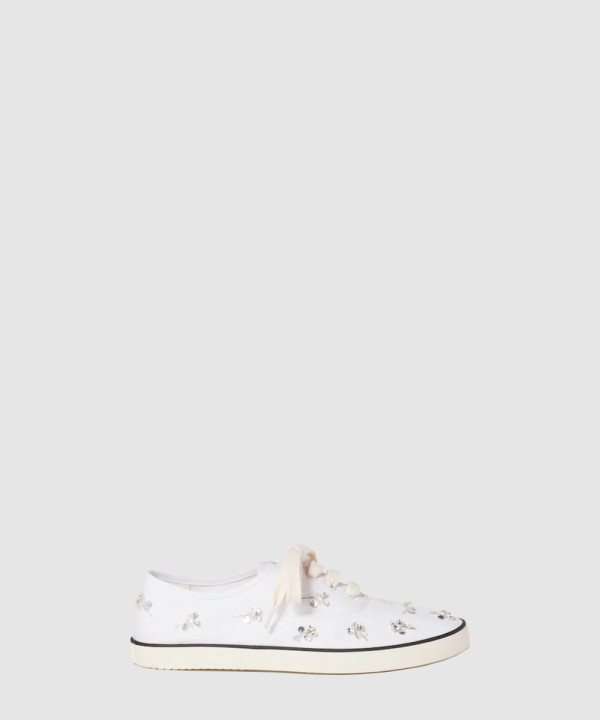 [MIUMIU-미우미우] 자수 드릴 스니커즈 5E370E