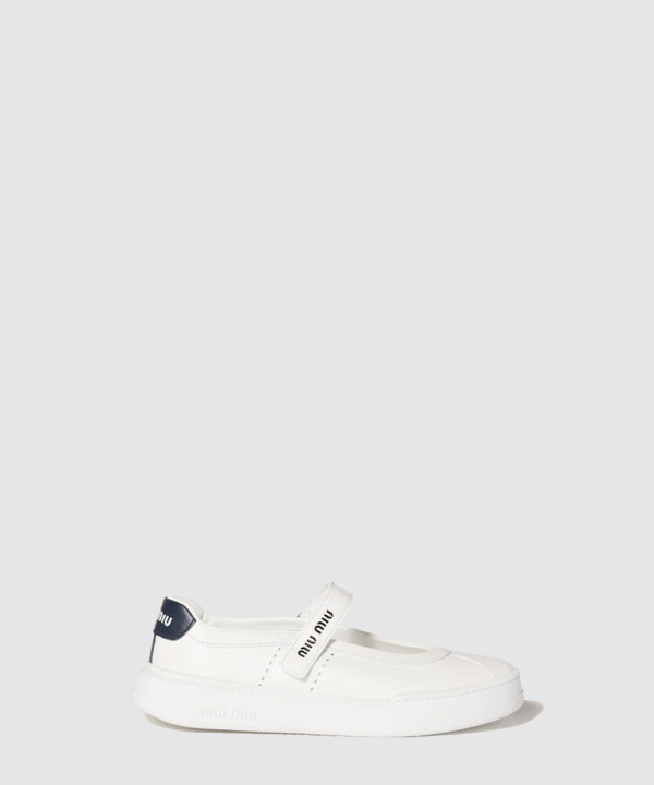 [MIUMIU-미우미우] 가죽 메리 제인 발레리나 5F371E