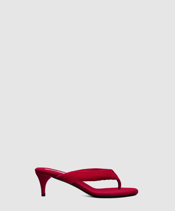 [ALAIA-알라이아] 벨벳 소재 힐 통 뮬 AA3S2003A014