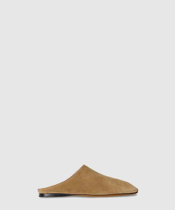 [THE ROW-더로우] Piper 스웨이드 슬라이드 F1780L805MDBR